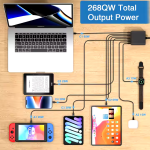 268W Multi-ports USB Type C Fast Charger Mobile Phone