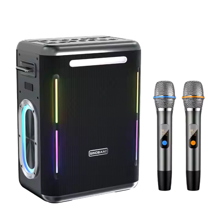 XDOBO Sinoband Party 300W Wireless Portable PA Speaker 6.5 inch Subwoofer Sound System with 2 PCS Wireless Microphones