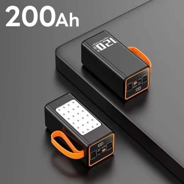 200000mAh Large Capacity Two-way Fast Charging 120W Portable Charger Power Bank Fast Charging with LED Light