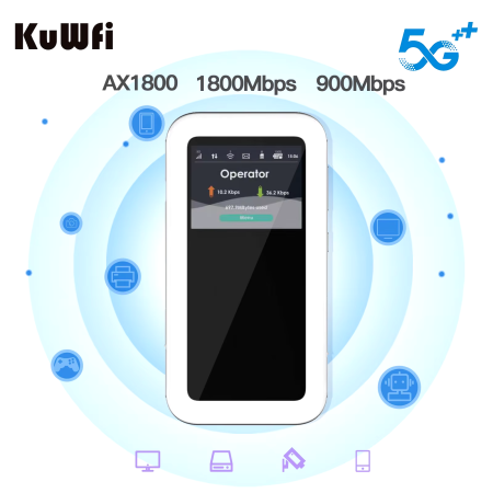 5G E-Sim Router High Performance Mini WiFi Mobile Router with 1800 Mbps