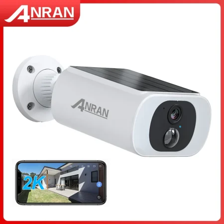 ANRAN 2K Solar Security Camera C3 Outdoor Wireless Solar WIFI Camera Battery Camera Floodlight Color Night Vision Can't Add NVR