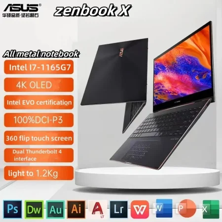 ASUS Zenbook 13.3inch 4K OLED 360°flip touch I7-1195G7 16G+1T Intel Iris Graphics 1.2Kg HDMI Intel EVO certification