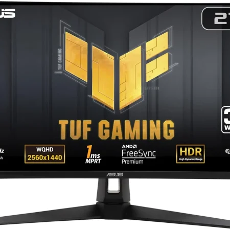 ASUS TUF Gaming 27” 1440P Monitor (VG27AQA1A) - QHD (2560 x 1440), 180Hz (Supports 144Hz), 1ms, Extreme Low Motion Blur Freesync